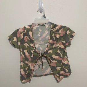 Camo Mini Cardigan